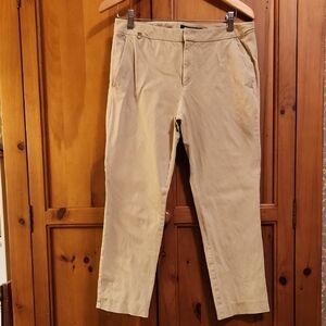 Lauren Ralph Lauren Women's Birch Tan Stretch Cotton Pants